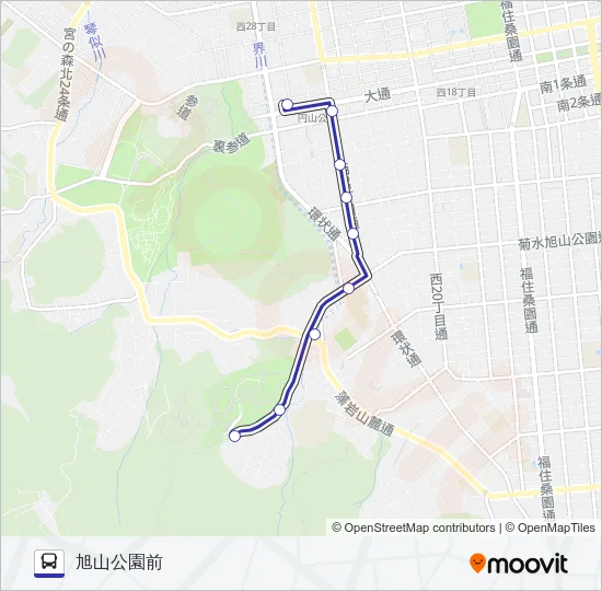 円１３ Bus Line Map