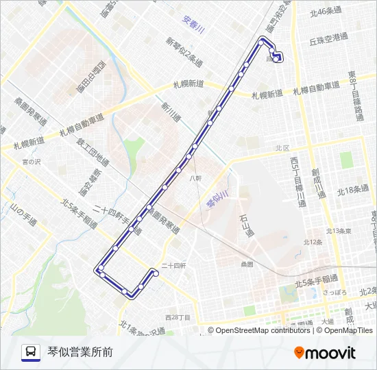 琴４６ バスの路線図