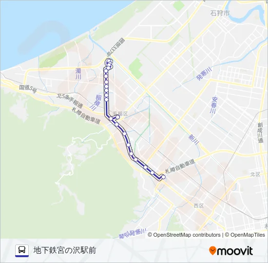 宮４５ バスの路線図