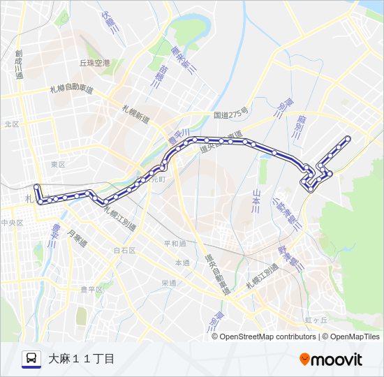 ８ バスの路線図