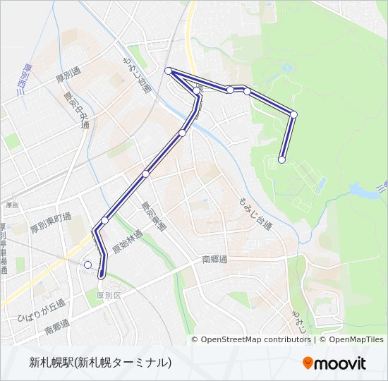 新２２ Route Schedules Stops Maps 新札幌駅 新札幌ターミナル