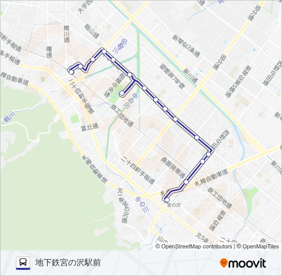 宮４９－１ bus Line Map