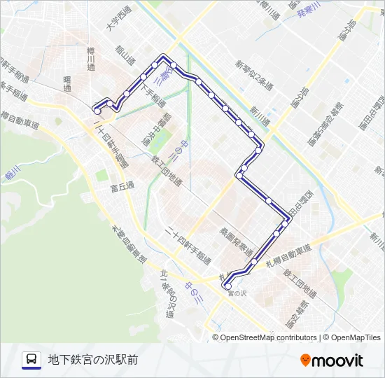 宮７４ バスの路線図