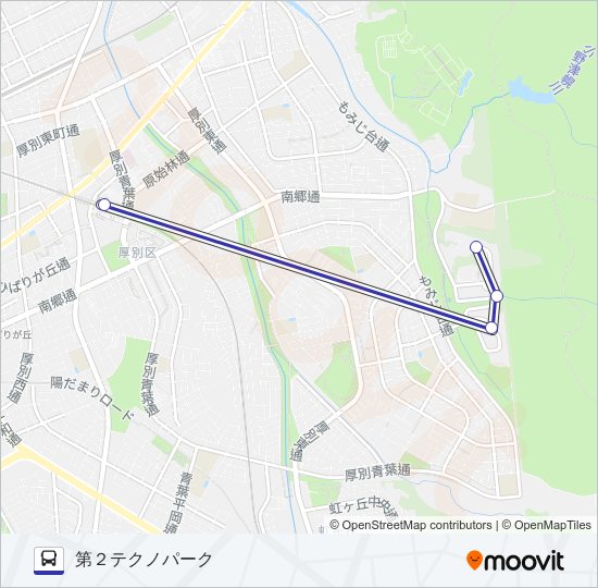 快速新７８ バスの路線図