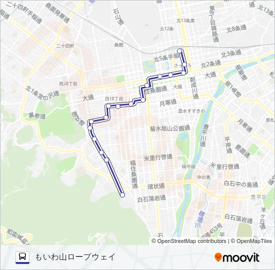 ５０ バスの路線図