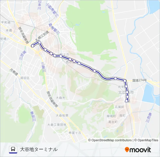 大３３ バスの路線図