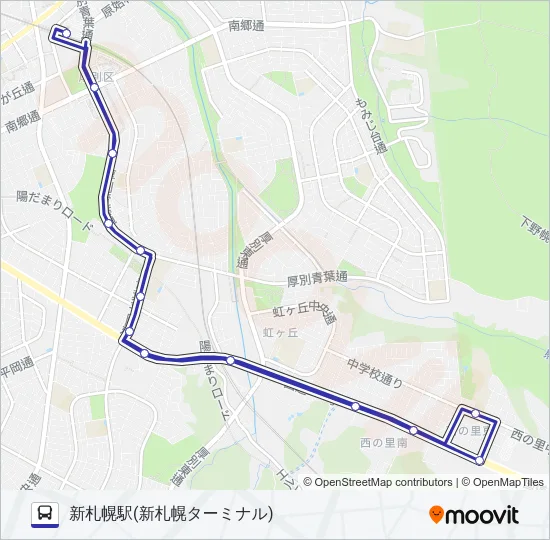 循環新３２ Bus Line Map