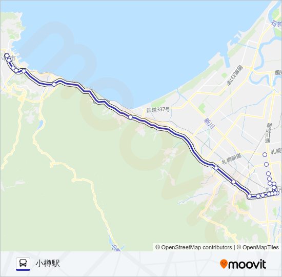 高速小樽 bus Line Map