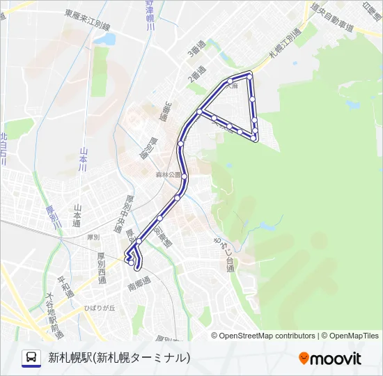 循環新８３ バスの路線図