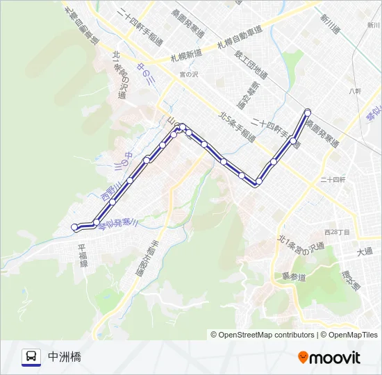 琴４３ Bus Line Map