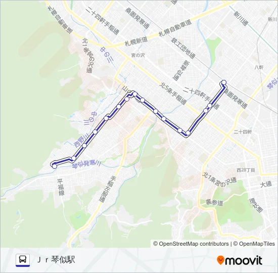 琴４３ Bus Line Map