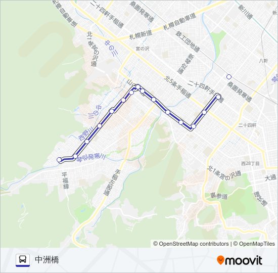 琴４３ バスの路線図