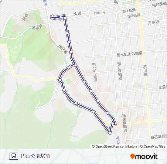 循環円１１ バスの路線図