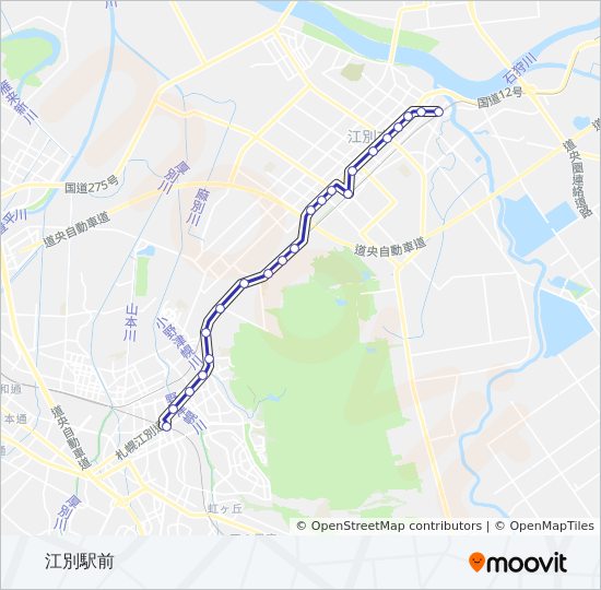 新 Route Schedules Stops Maps 江別駅前 Updated