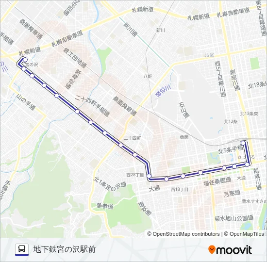 ６１ Bus Line Map
