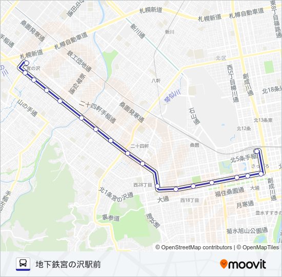 ６１ バスの路線図