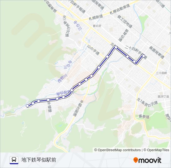 琴４２ バスの路線図