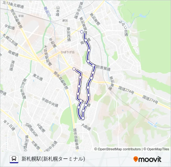 新１３ Bus Line Map