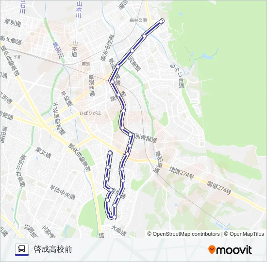 新１３ Bus Line Map
