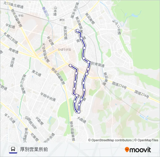 新１３ Bus Line Map