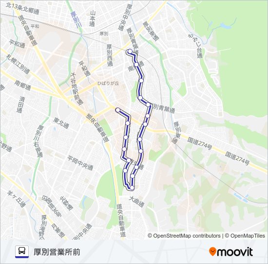 新１３ バスの路線図