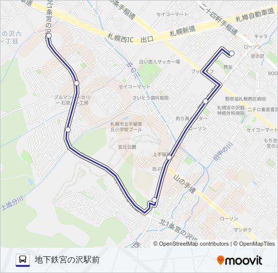 宮５０ バスの路線図