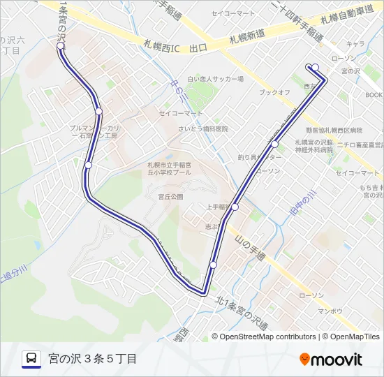 宮５０ バスの路線図