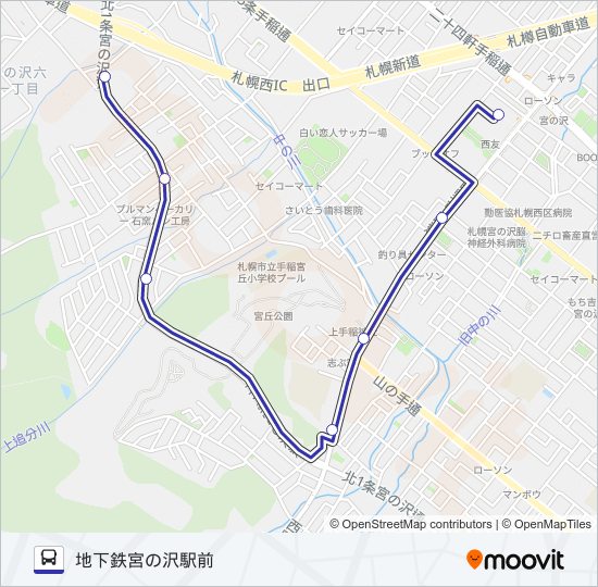 宮５０ バスの路線図