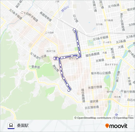 桑１１ Bus Line Map