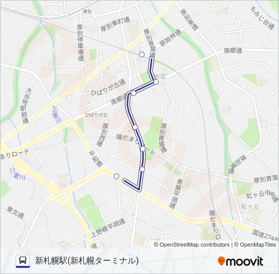 新１２ バスの路線図