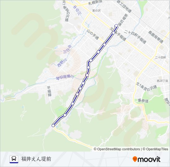 発４１ バスの路線図