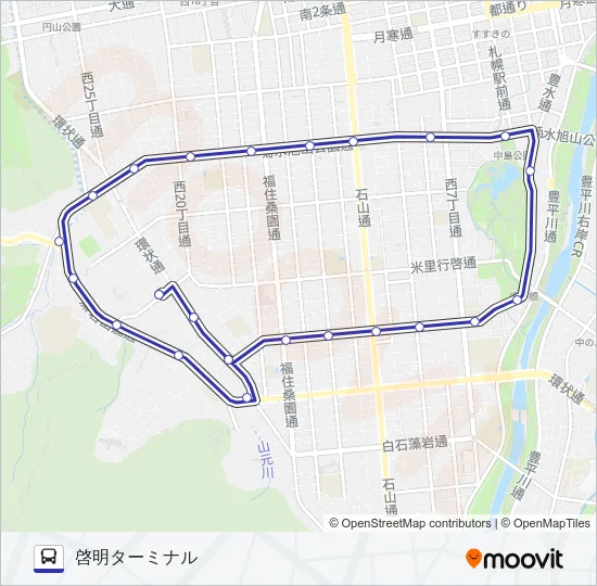循環啓５６ Bus Line Map