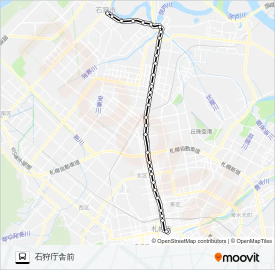３１石狩線 バスの路線図