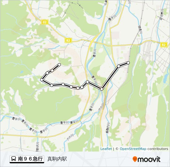 南９６急行 Route Schedules Stops Maps 真駒内駅