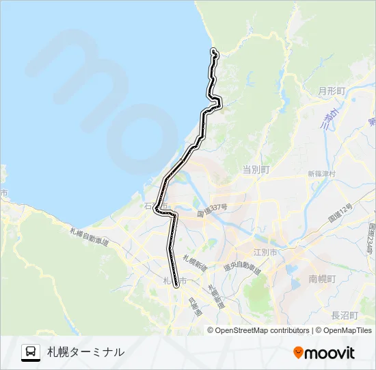 札幌 Bus Line Map