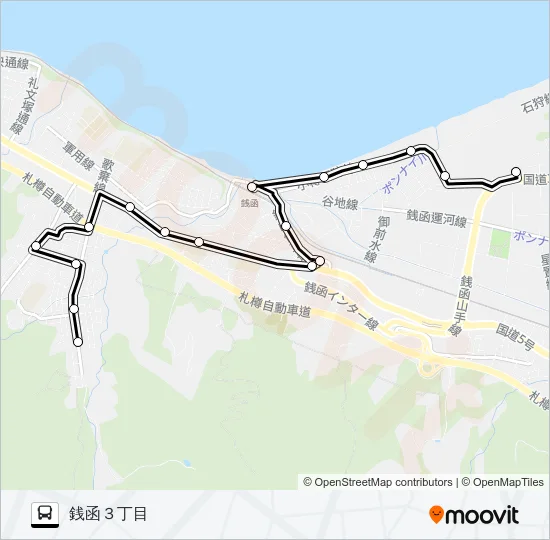 Zenibako Bus Line Map