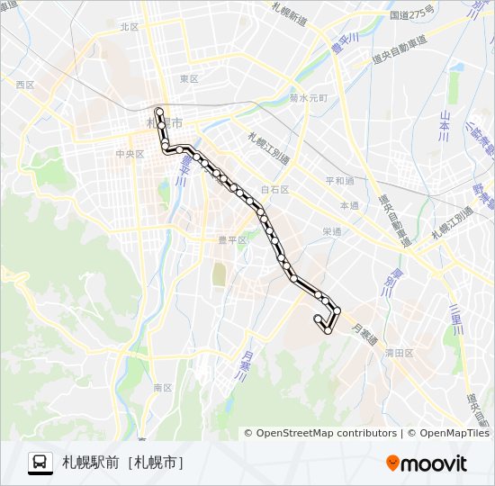 ルート スケジュール 停車地 地図 札幌駅前 札幌市 アップデート済み