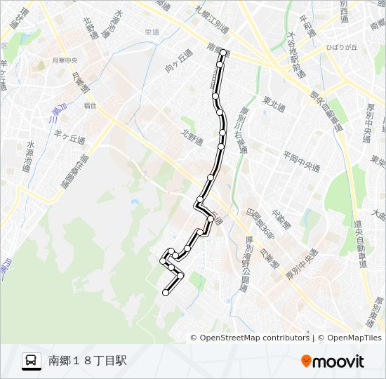 南７７ Route Schedules Stops Maps 南郷１８丁目駅