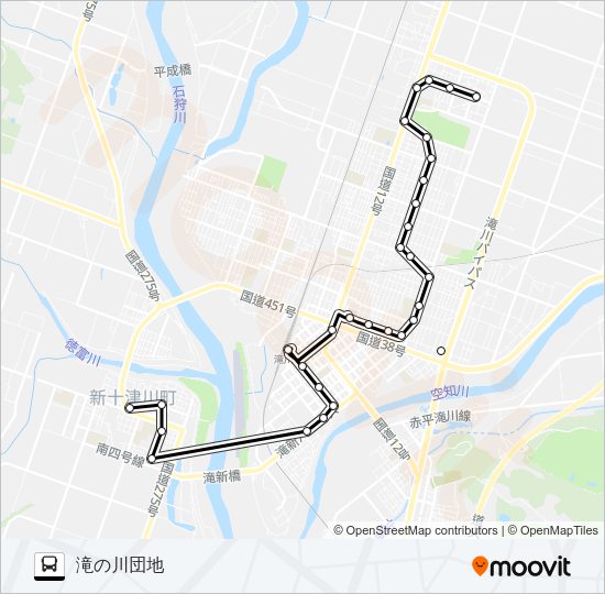 滝新線 バスの路線図