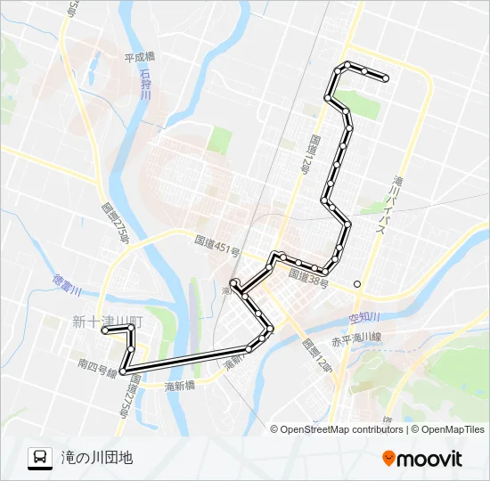 滝新線 Bus Line Map