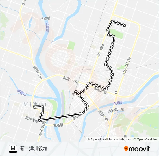 滝新線 Bus Line Map