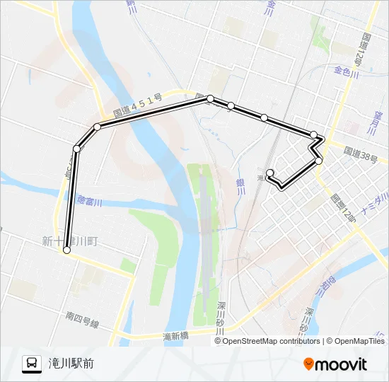 滝新線 Bus Line Map