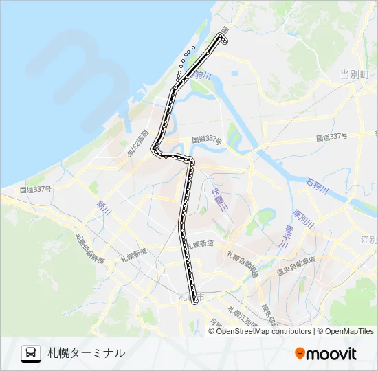 石狩線 Bus Line Map
