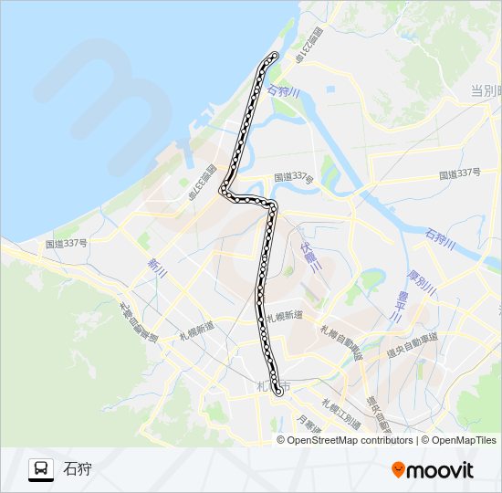 石狩線 Bus Line Map