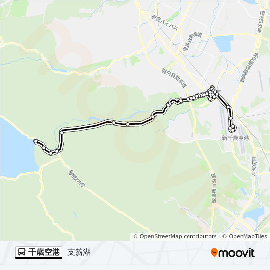 千歳空港ルート スケジュール 停車地 地図 支笏湖 アップデート済み