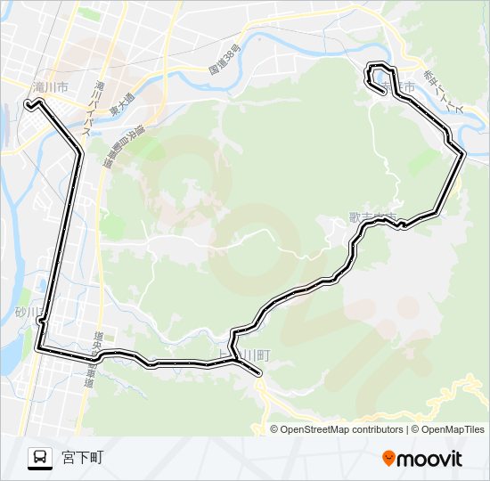 歌志内線 Bus Line Map