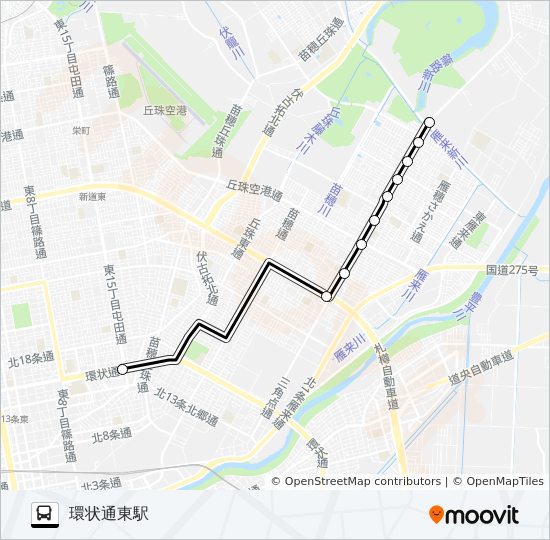 急行東６９ルート スケジュール 停車地 地図 環状通東駅