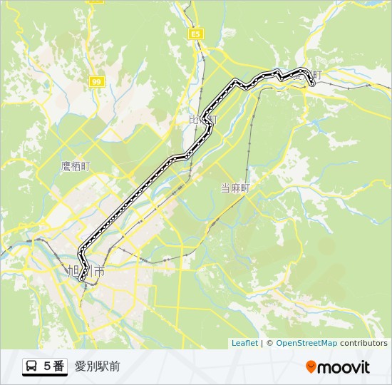 番ルート スケジュール 停車地 地図 愛別駅前