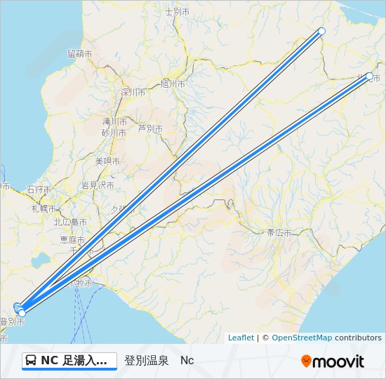 Nc 足湯入口 登別温泉 登別駅前 Route Schedules Stops Maps 登別温泉 Nc