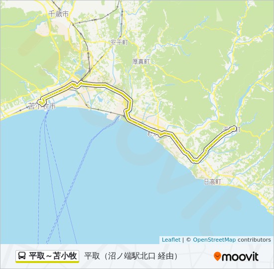 平取 苫小牧 Route Schedules Stops Maps 平取 沼ノ端駅北口 経由